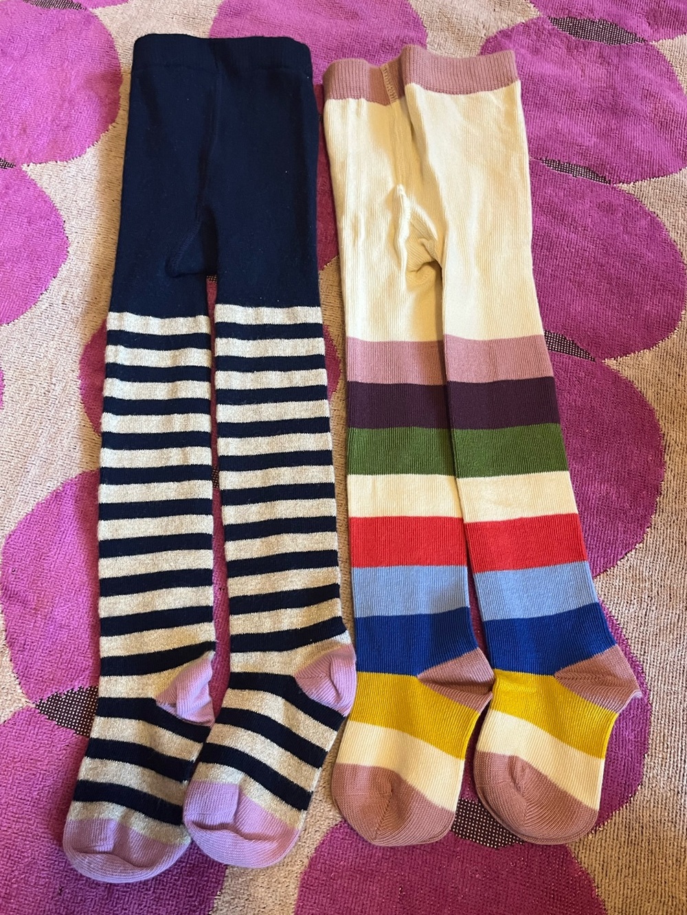 NWOT 12-24M Mini Boden Girls Tights (2PC) Bundle